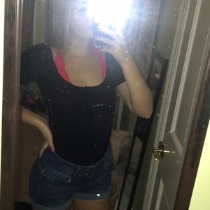 Black Short Sleeve Body Suit